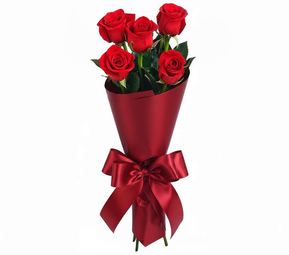 Букет 5 Красных роз Эдлесс Лав в Новорайчихинске