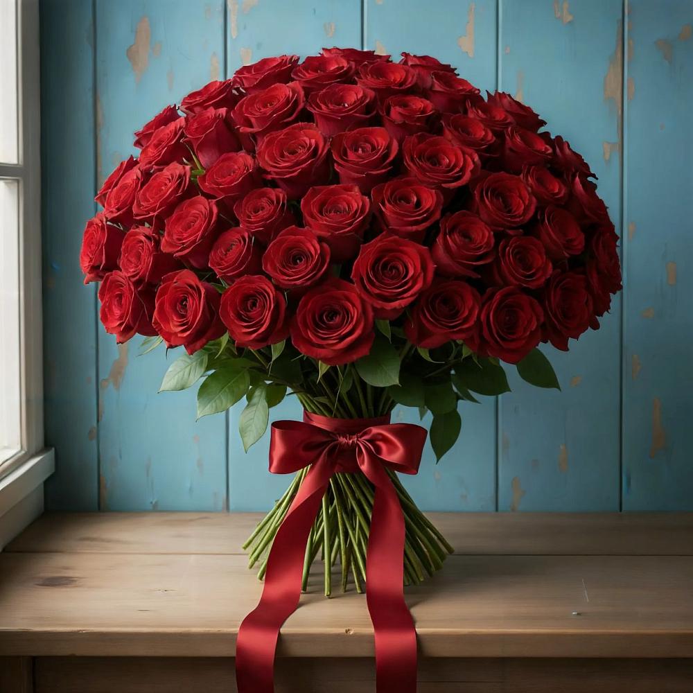 Букет Красные розы Блэк Меджик в Новорайчихинске