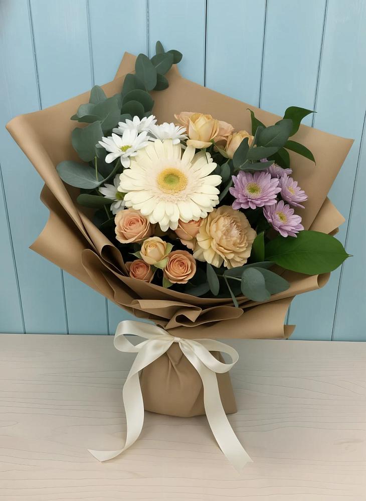 Букет цветов из: Герберы и Хризантемы в Новорайчихинске