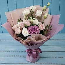 Букет цветов из:  Розы и Лизиантусы #REPLACE_PRED# Новорайчихинске