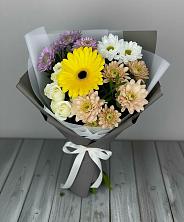 Букет цветов из:  Розы, Герберы и Хризантемы в Новорайчихинске