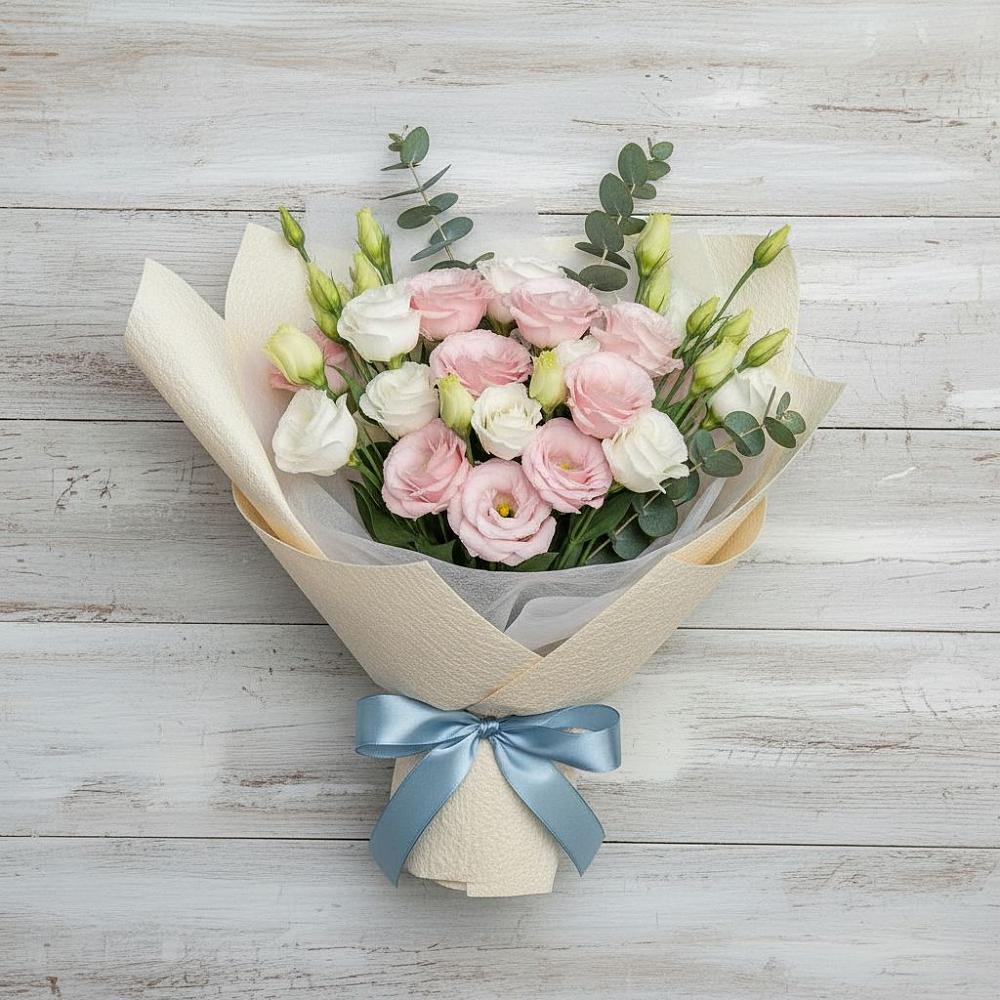 Букет цветов из: Лизиантусы в Новорайчихинске